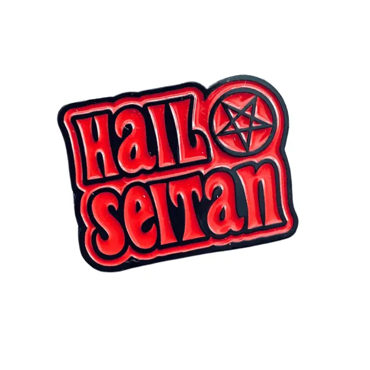 Vegan Power Co. 'Hail Seitan' Enamel Pin – Bold Vegan Humor Accessory 3