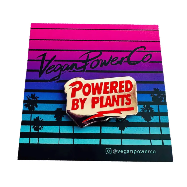 Vegan Power Co Plant-Powered Enamel Pin 1