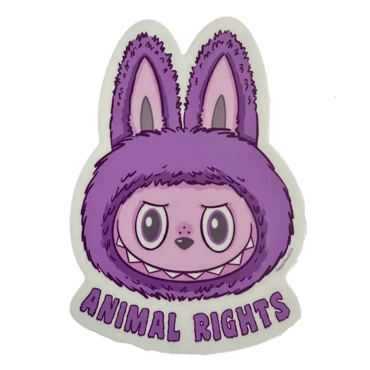 Vegan Power Co Playful Rabbit Animal Rights Sticker 1