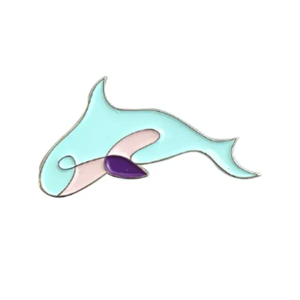 Vegan Supply Orca Enamel Pin – Ocean-Friendly Marine Life Design 1