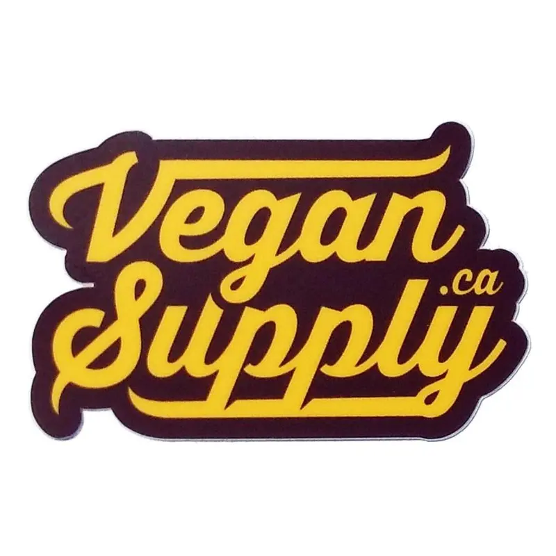 Vegan Supply Vintage Die-Cut Sticker – 'Vegansupply.Ca' Logo 1
