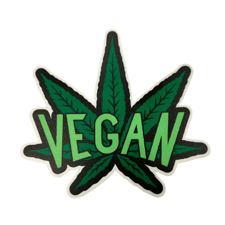 Vegan Veins Cannabis-Leaf Inspired Vegan Sticker 1