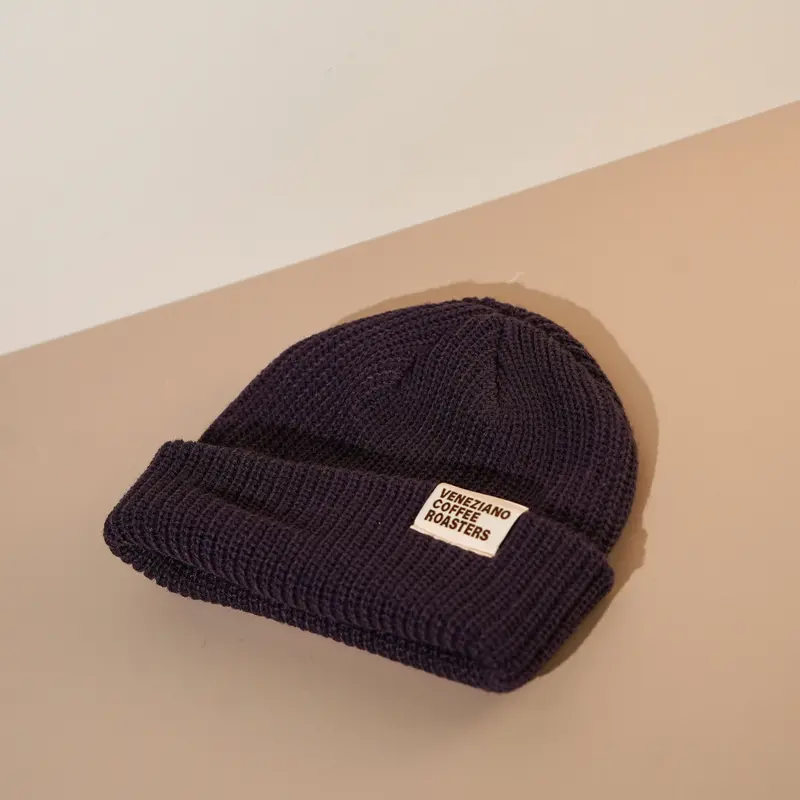 Veneziano Cable Knit Beanie – Plum Colorway 1