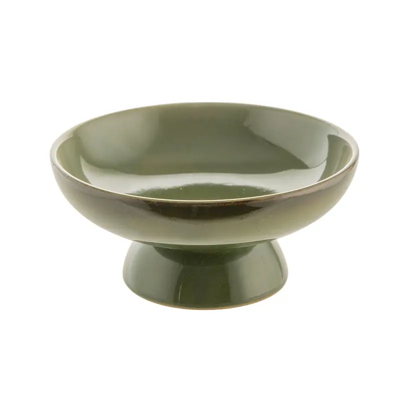 Verdun Green Footed Stoneware Bowl – 16 X 7 Cm 1