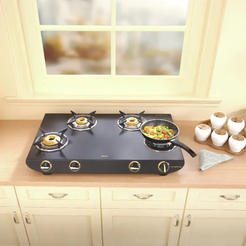 Vidiem Tusker Gold 4-Burner Gas Stove – Luxury Edition 1