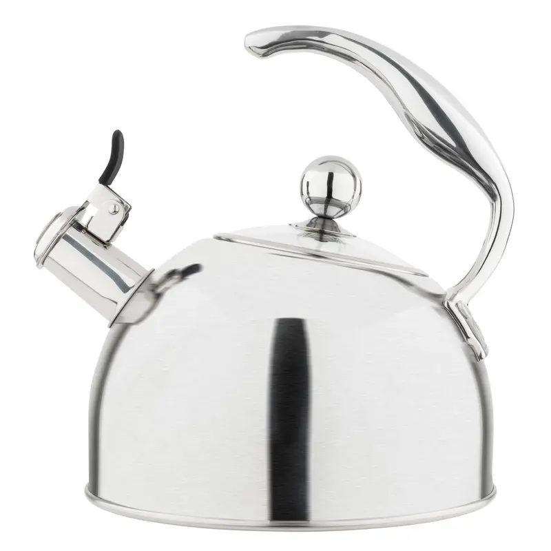 Viking 2.6-Quart Satin Finish Whistling Kettle – 3-Ply Stainless Steel Base 1