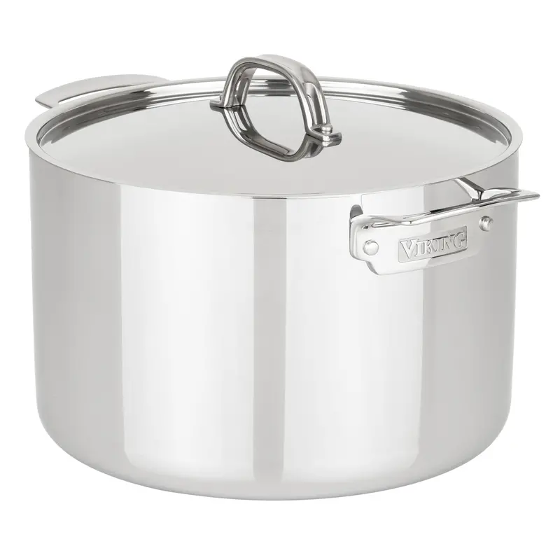 Viking 3-Ply Stainless Steel 12-Quart Stockpot With Stainless Steel Lid 1