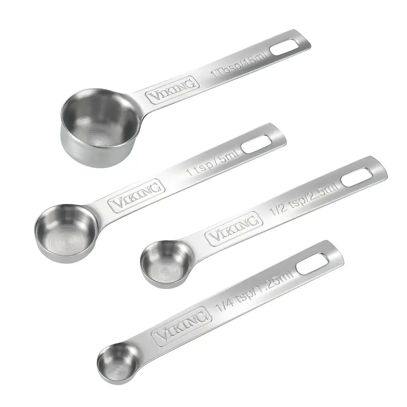 Viking 4-Piece Stainless Steel Measuring Spoon Set 1