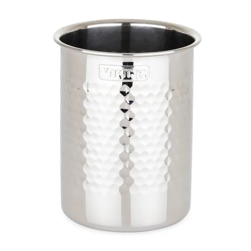 Viking Hammered Stainless Steel Kitchen Utensil Holder 1
