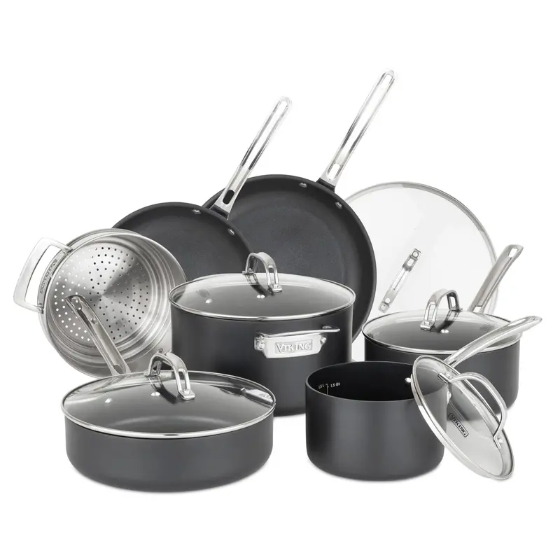 Viking Hard-Anodized Ceramic Nonstick 12-Piece Cookware Collection 1