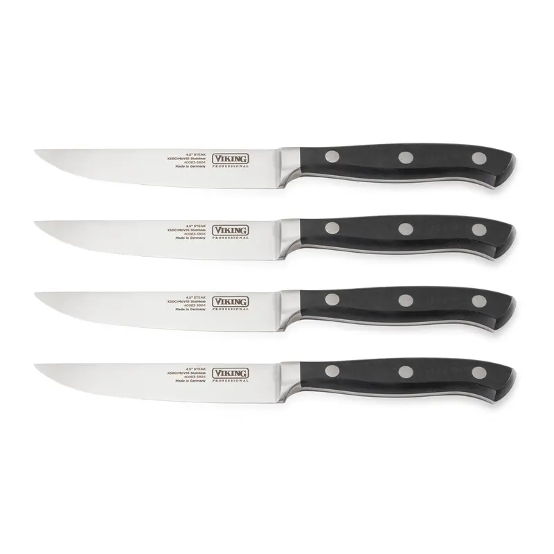 Viking Professional 4-Piece Forged Stainless Steel Steak Knife Set 1