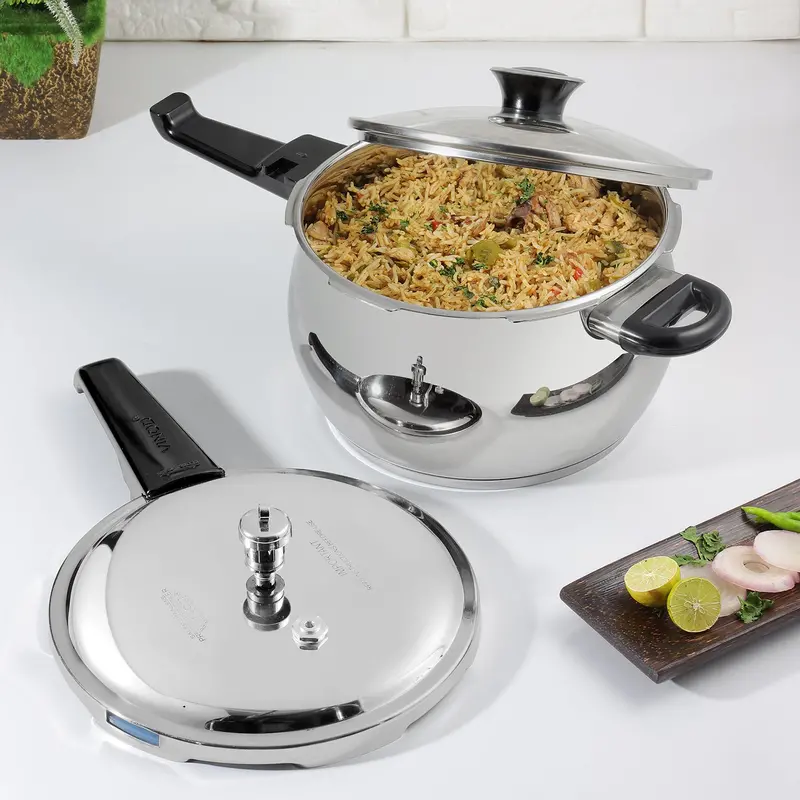 Vinod 18/8 Stainless Steel Splendid Plus Pressure Cooker – Premium Build 4