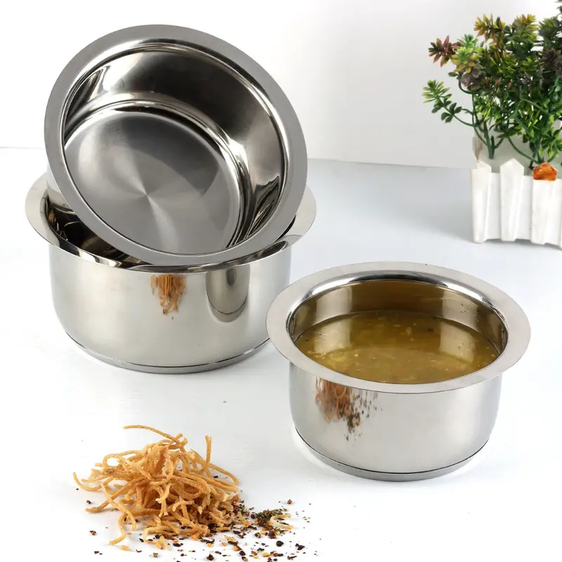Vinod 3-Piece Capsule-Bottom Stainless Steel Cookware Set 1