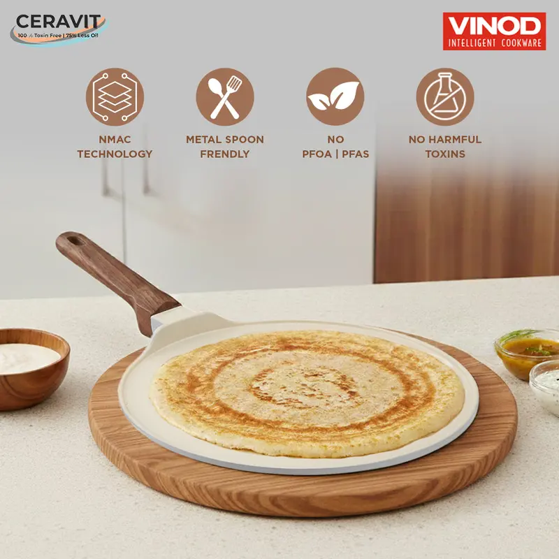 Vinod Ceravit Dosa Tawa – Washed Stone Design 1