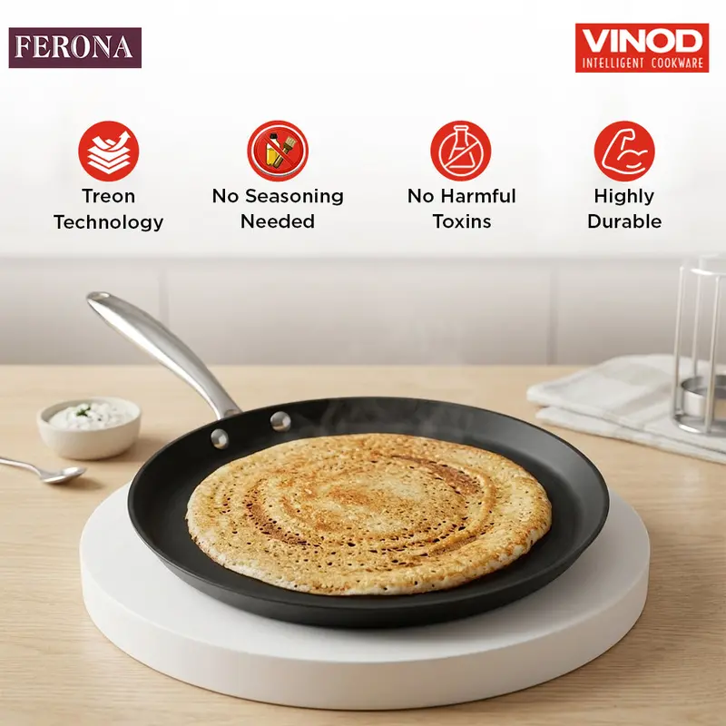 Vinod Ferona 27 Cm Cast Iron Dosa Tawa 1