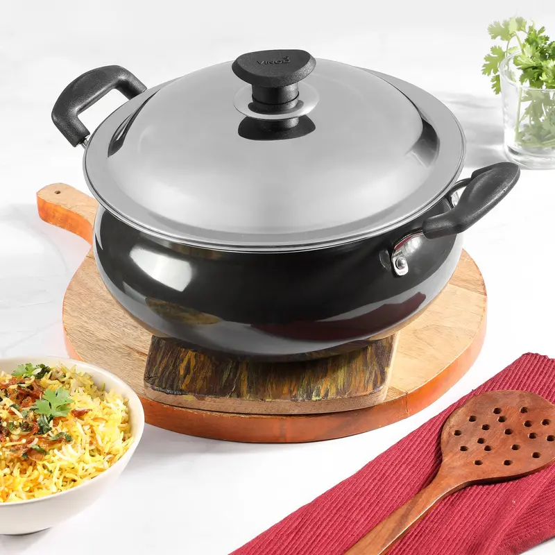 Vinod Hard-Anodized Handi With Lid – Authentic Indian Cooking Pot 1