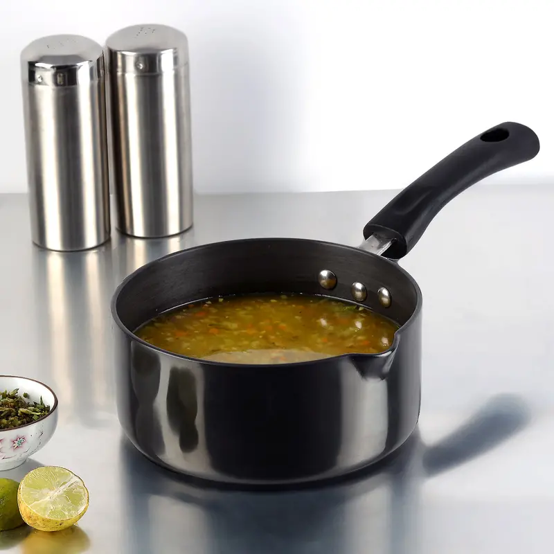 Vinod Hard-Anodized Saucepan – Ergonomic Handle & Even Heat Distribution 1