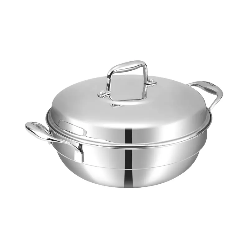 Vinod Platinum Multipurpose Kadai – 26 Cm, 4-Liter Capacity, 6-Plate Base 1