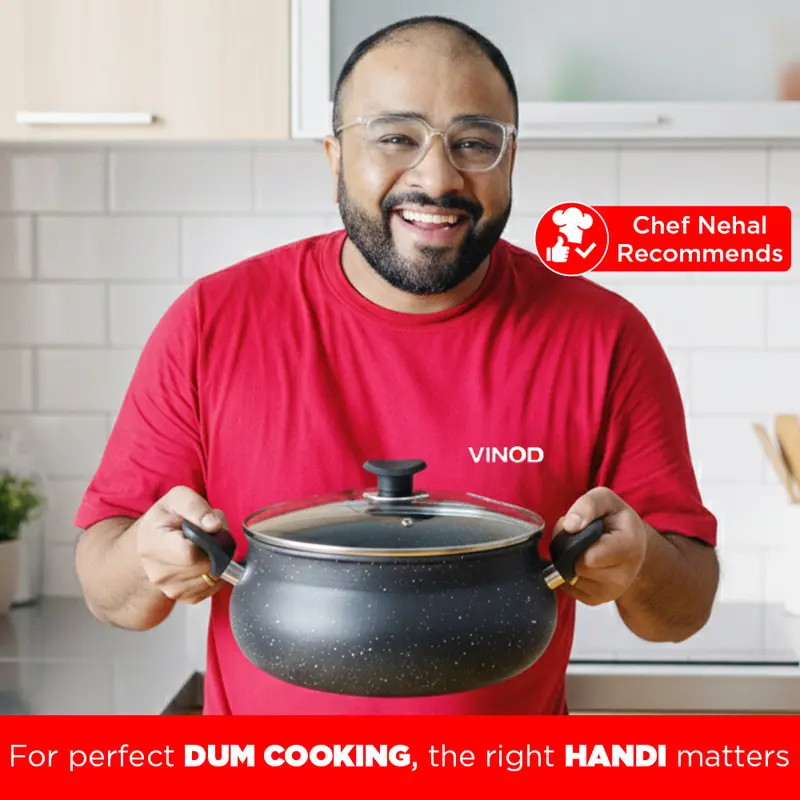 Vinod Zest Ceramica Induction-Safe Handi With Lid 1