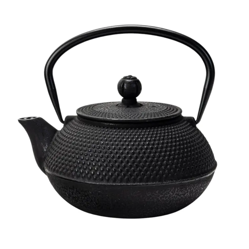 Vintage-Style Black Hobnail 27-Ounce Cast Iron Teapot 1