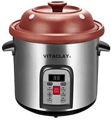 Vitaclay Vm7800-5C 6-Quart 6-In-1 Organic Clay Stock Pot & Multi-Crock 1