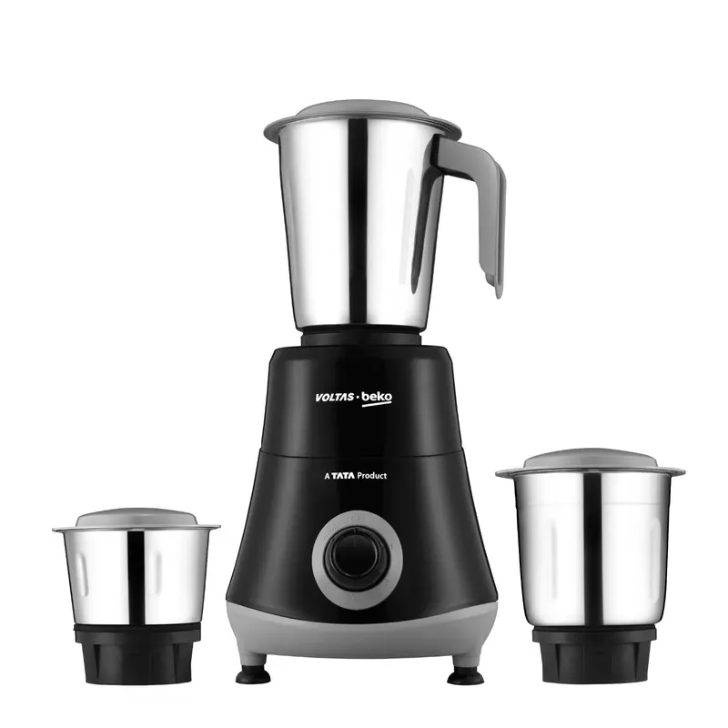 Voltas Beko 525W 3-Jar Mixer Grinder – Grindx Technology, Black & Grey (G5253Hp-Bg) 1