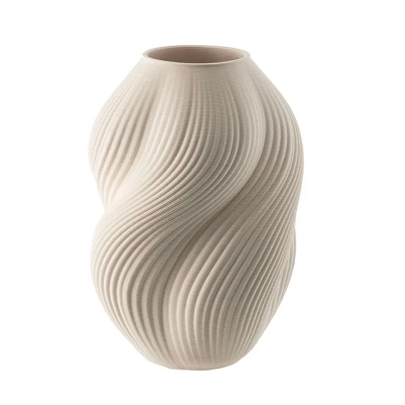 Wave-Inspired 3D Printed Ceramic Vase – 16X16X27Cm 1