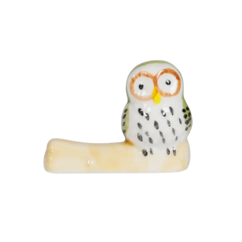 Whimsical Owl-Shaped Porcelain Chopsticks Rest 1