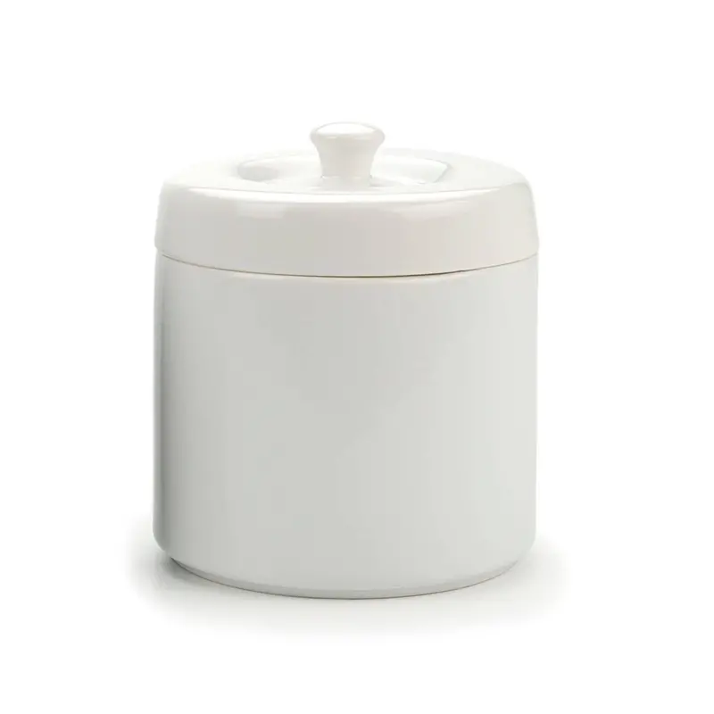 White Ceramic Grease Storage Container 1