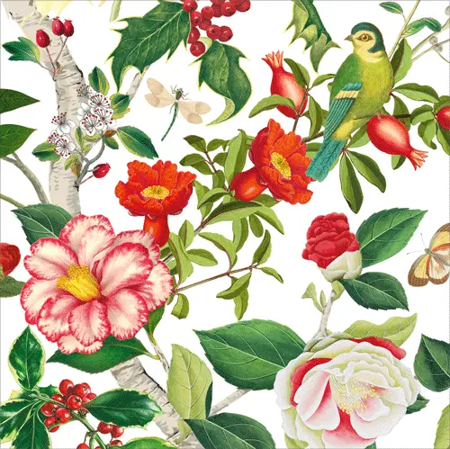 White Christmas Chinoiserie-Themed Luncheon Napkins (Set Of 20) 1