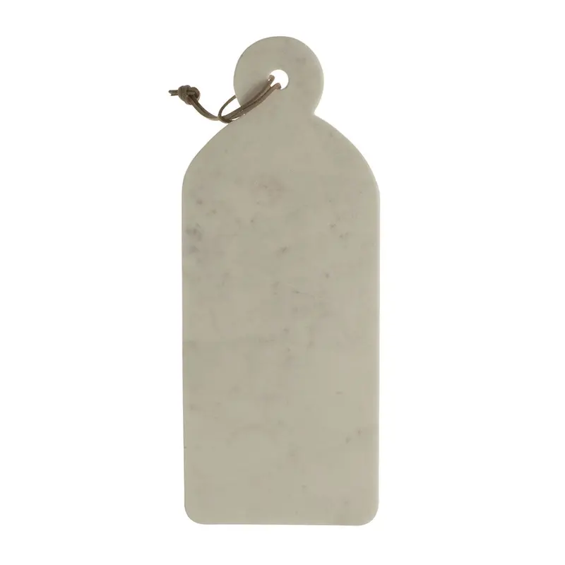 White Marble Serving Board With Ergonomic Handle – 42 X 17 Cm 1