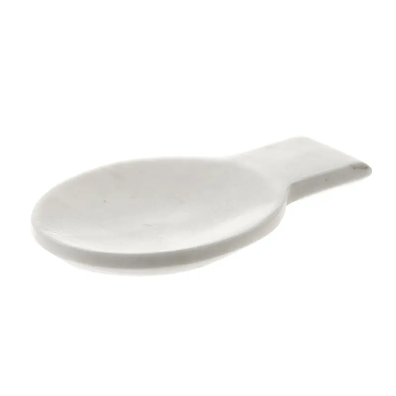White Marble Spoon Rest – 17Cm Heat-Resistant Surface 1