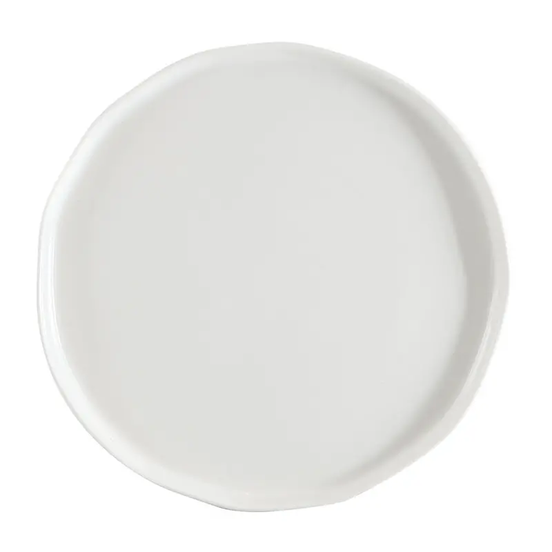 White Wave-Rim Dinner Plate – 26 Cm Modern Ceramic Dish 1