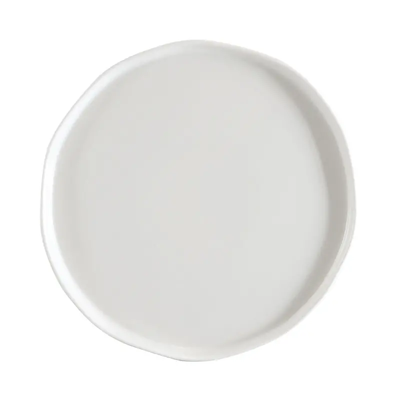 White Wave-Rimmed Dinner Plate – 22.5Cm 1