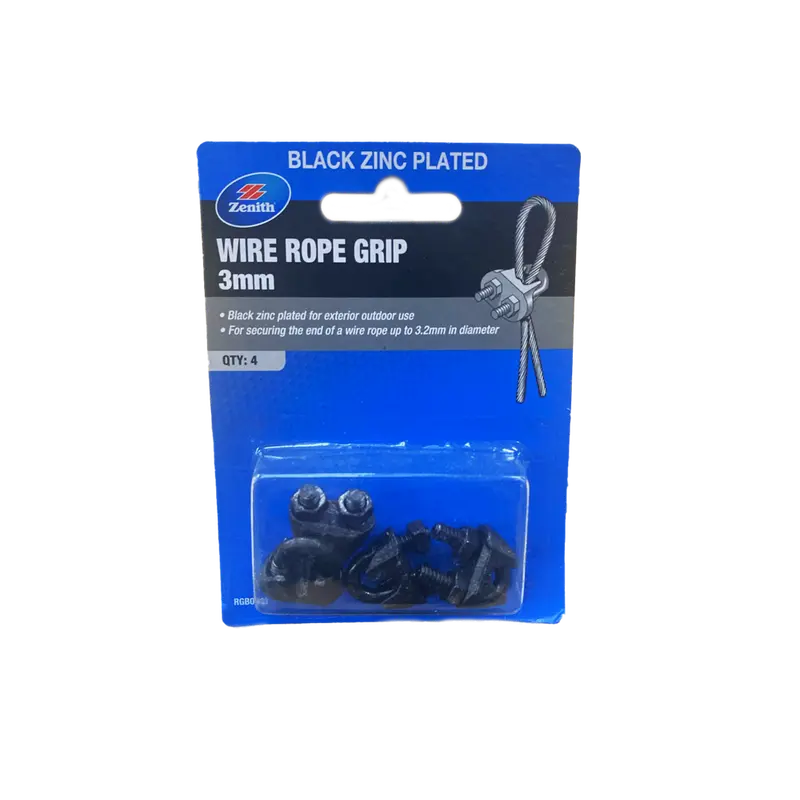 Wire Rope Grip Kit – 3Mm Diameter, 4-Piece Stainless Steel Clamping Set 1