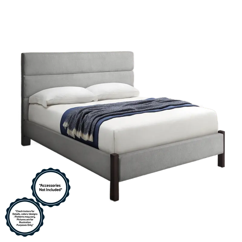 Xinhe Volo King-Sized Upholstered Bed Frame – Charcoal Grey, 1980 X 1830 Mm (#Xh8526) 1