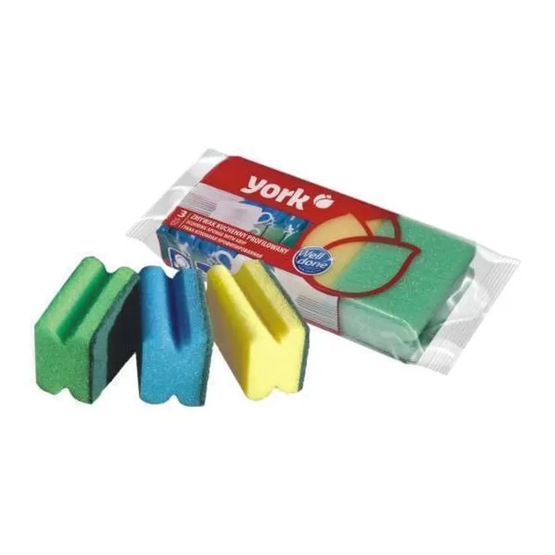 York Grip-Enhanced Scouring Sponge Set – 3-Pack 1