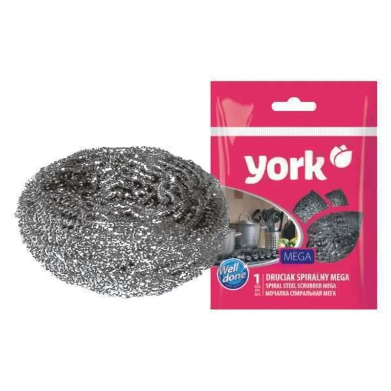 York Mega Spiral Steel Scrubber – Single-Piece Industrial-Grade Scrubbing Tool 1
