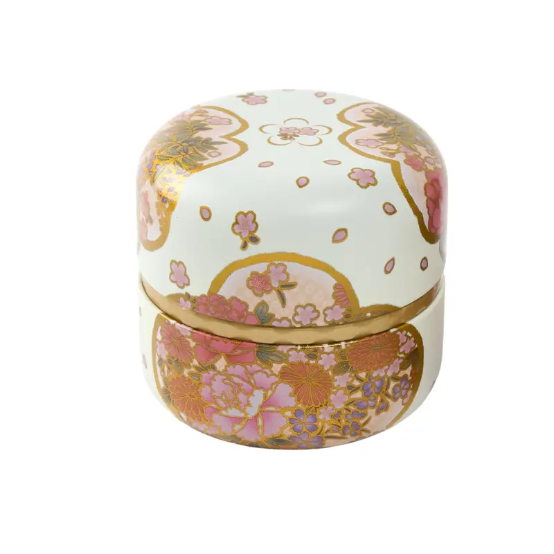 Yuino White Tea Canister – Compact 2.8-Ounce Ceramic Container 1